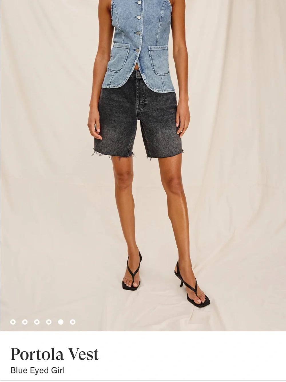 Rails denim vest Portola small
